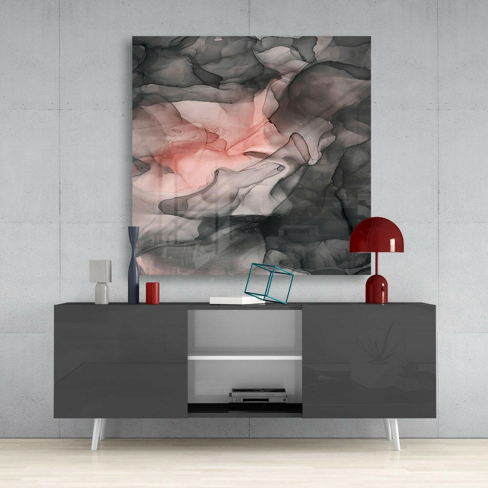 Abstract Glass Wall Art.