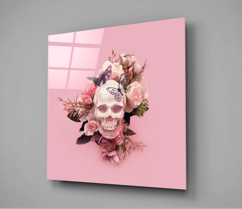 Flower Head Glass Wall Art.