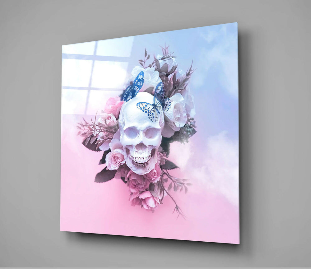 Flower Head Glass Wall Art.