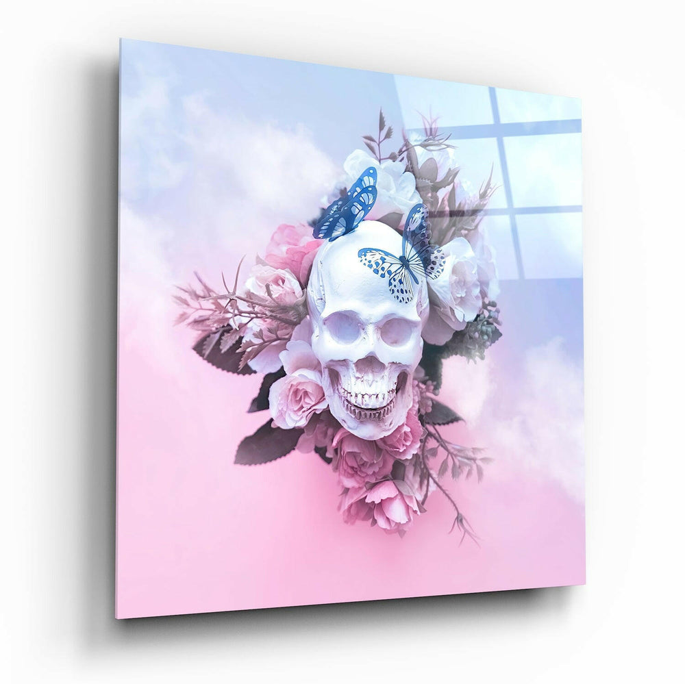 Flower Head Glass Wall Art.