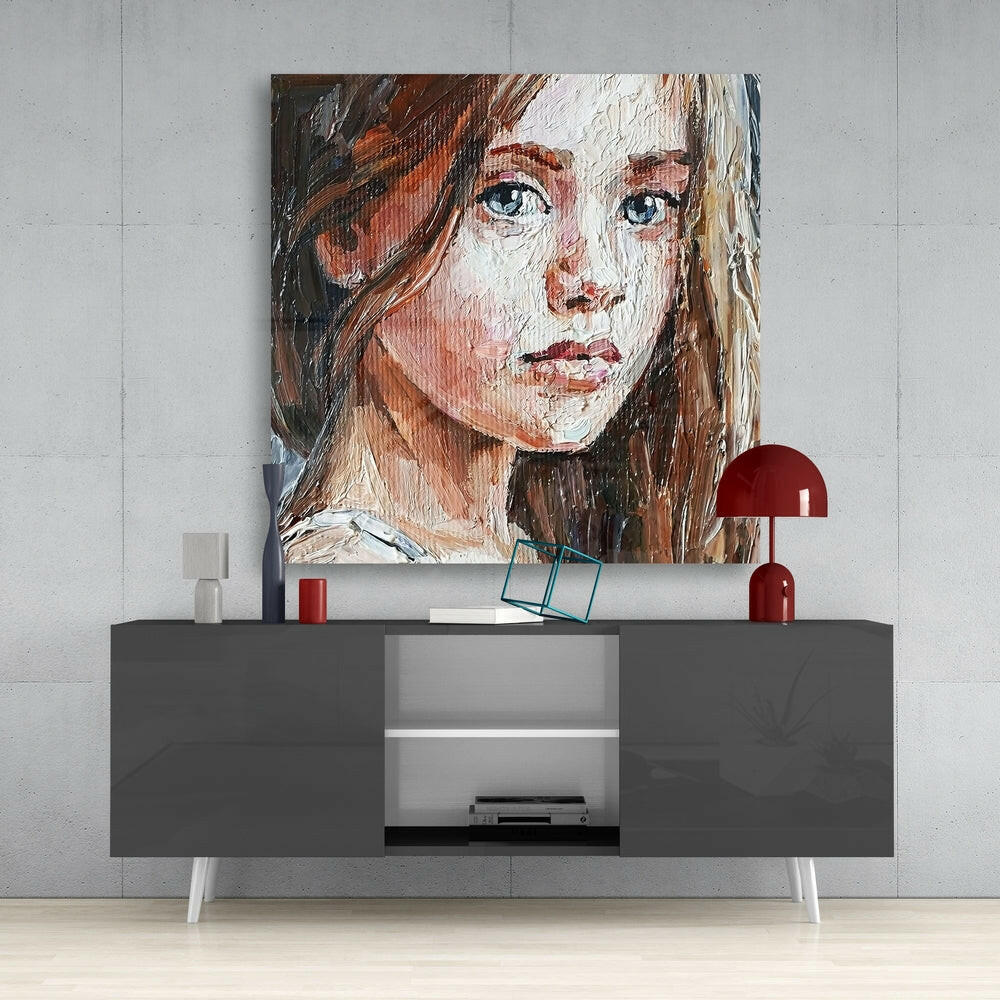 Girl Glass Wall Art.