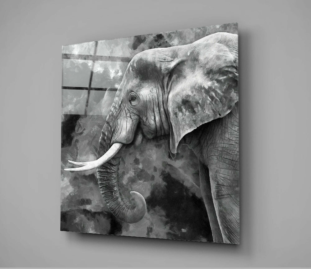 Elephant Glass Wall Art.