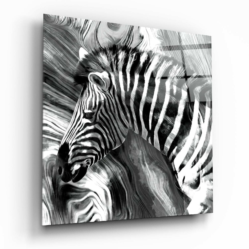 Zebra Glass Wall Art.