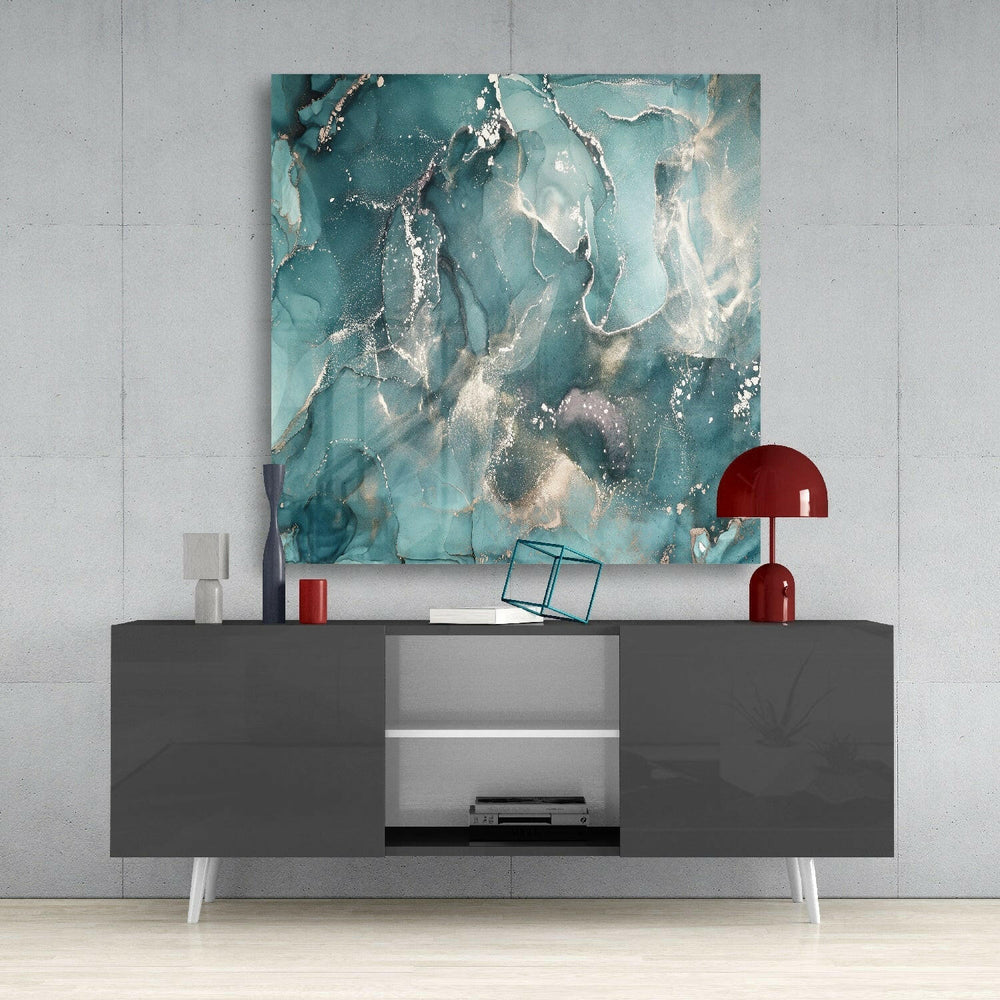 Abstract Glass Wall Art.