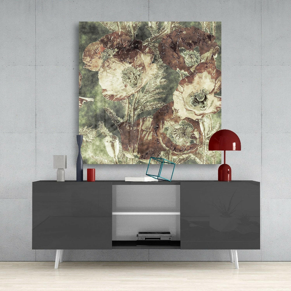 Abstract Glass Wall Art.