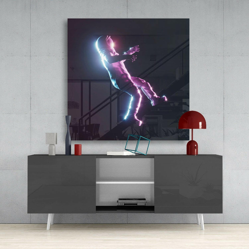 Astronaut Glass Wall Art.