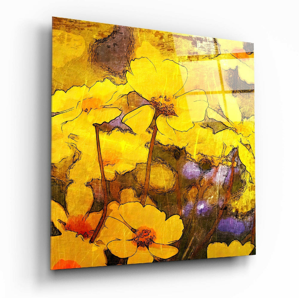 Flowers Glass Wall Art.