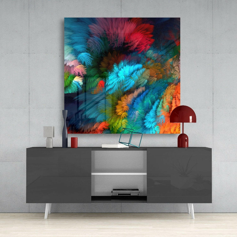 Color Explosion Glass Wall Art.