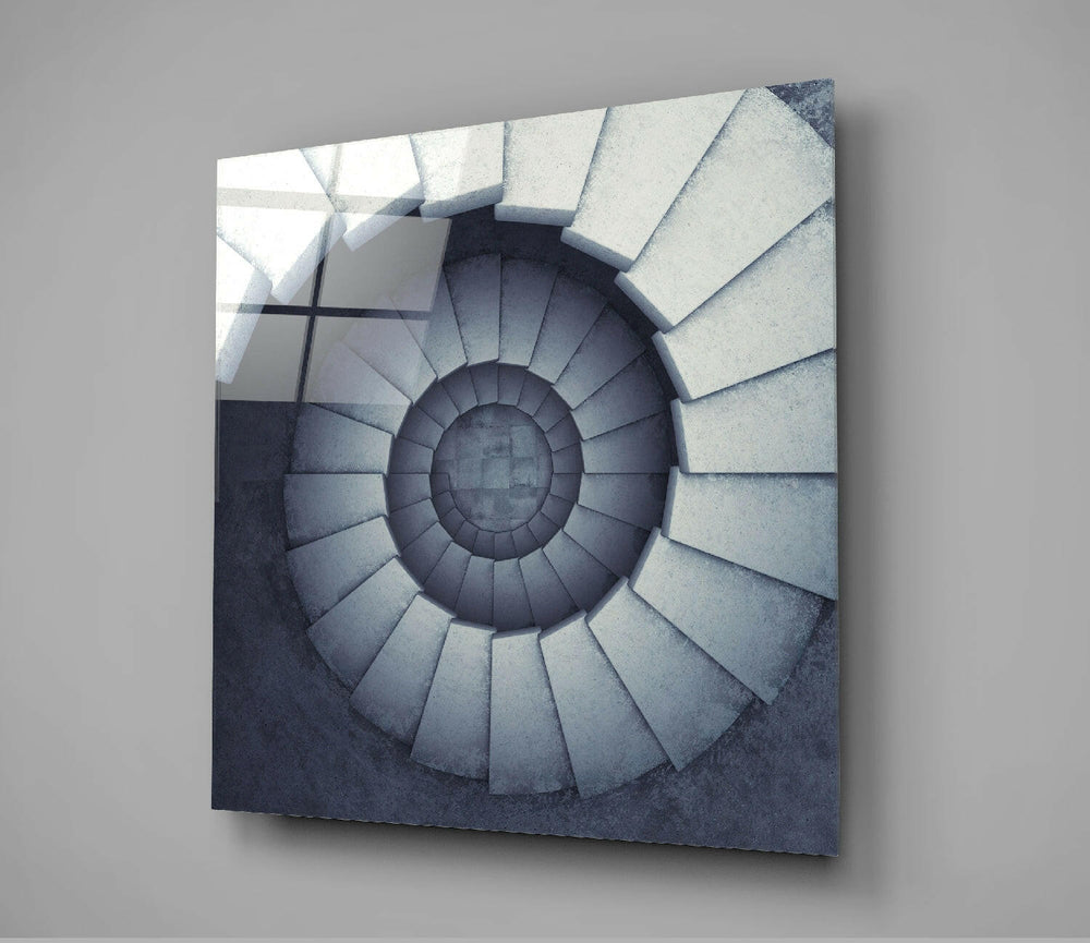 Endless Stairs Glass Wall Art.