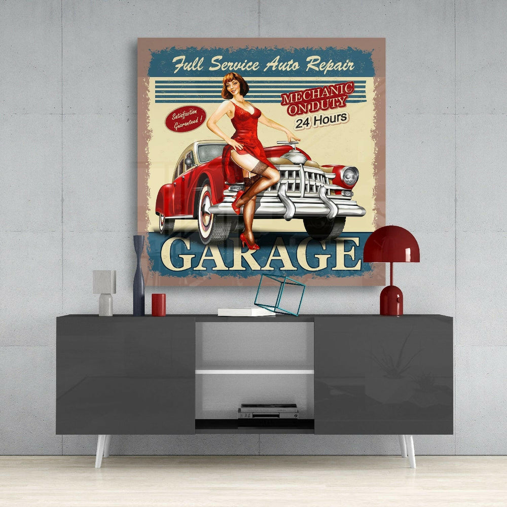 Retro Glass Wall Art.