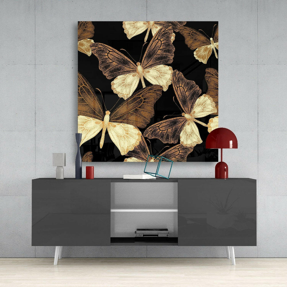 Butterflies Glass Wall Art.
