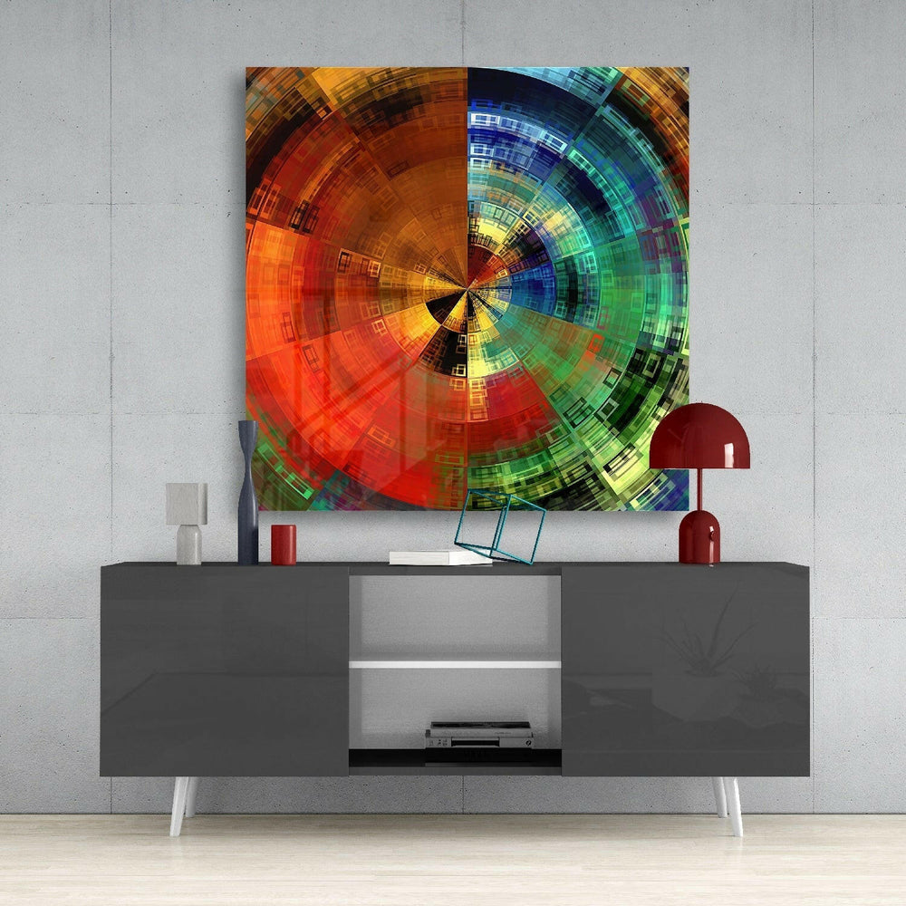 Color Wheel Glass Wall Art.