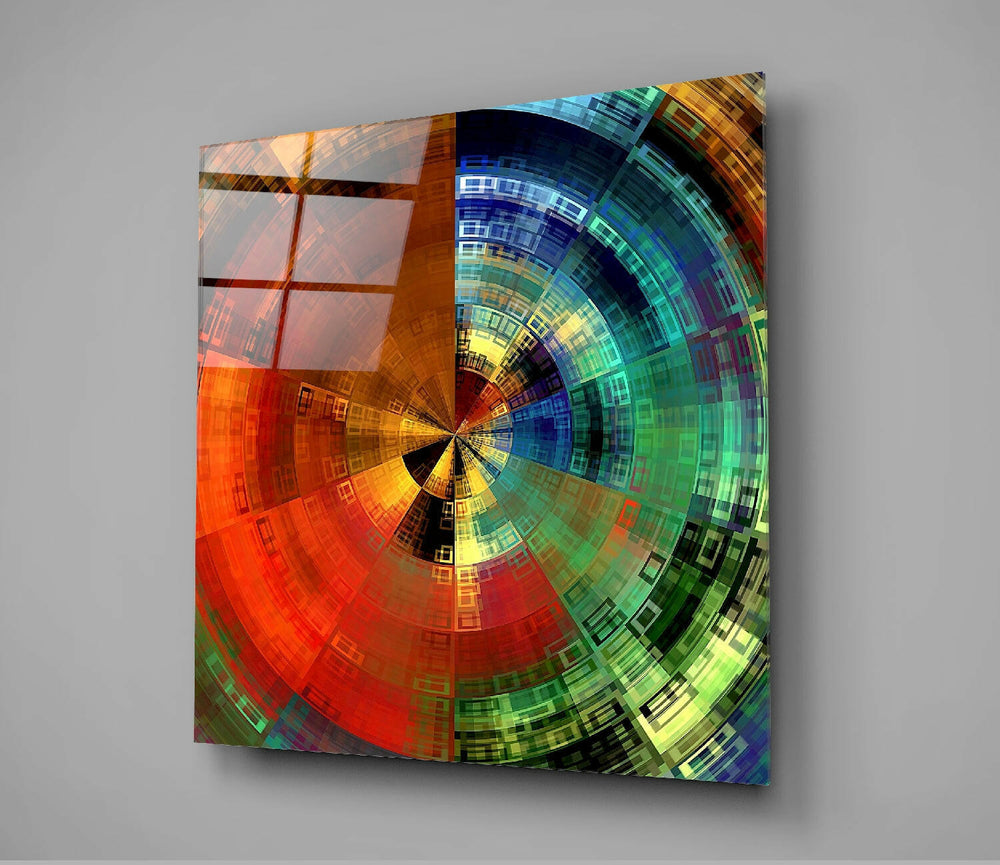 Color Wheel Glass Wall Art.