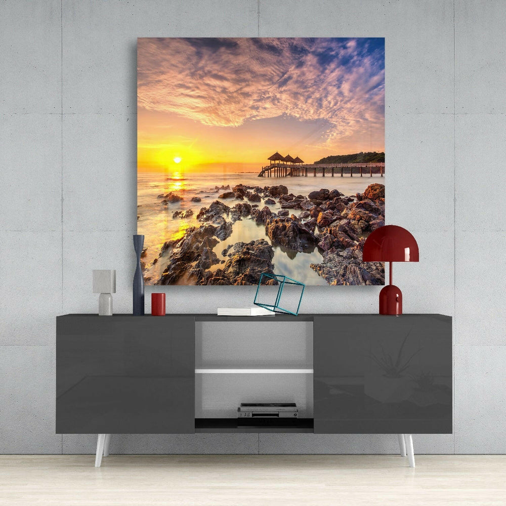 Sunrise Glass Wall Art.