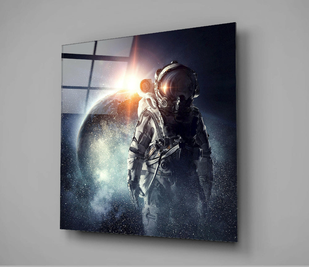 Astronaut Glass Wall Art.