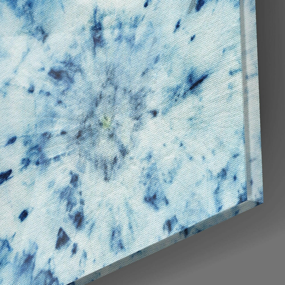 Blue Pattern Glass Wall Art.