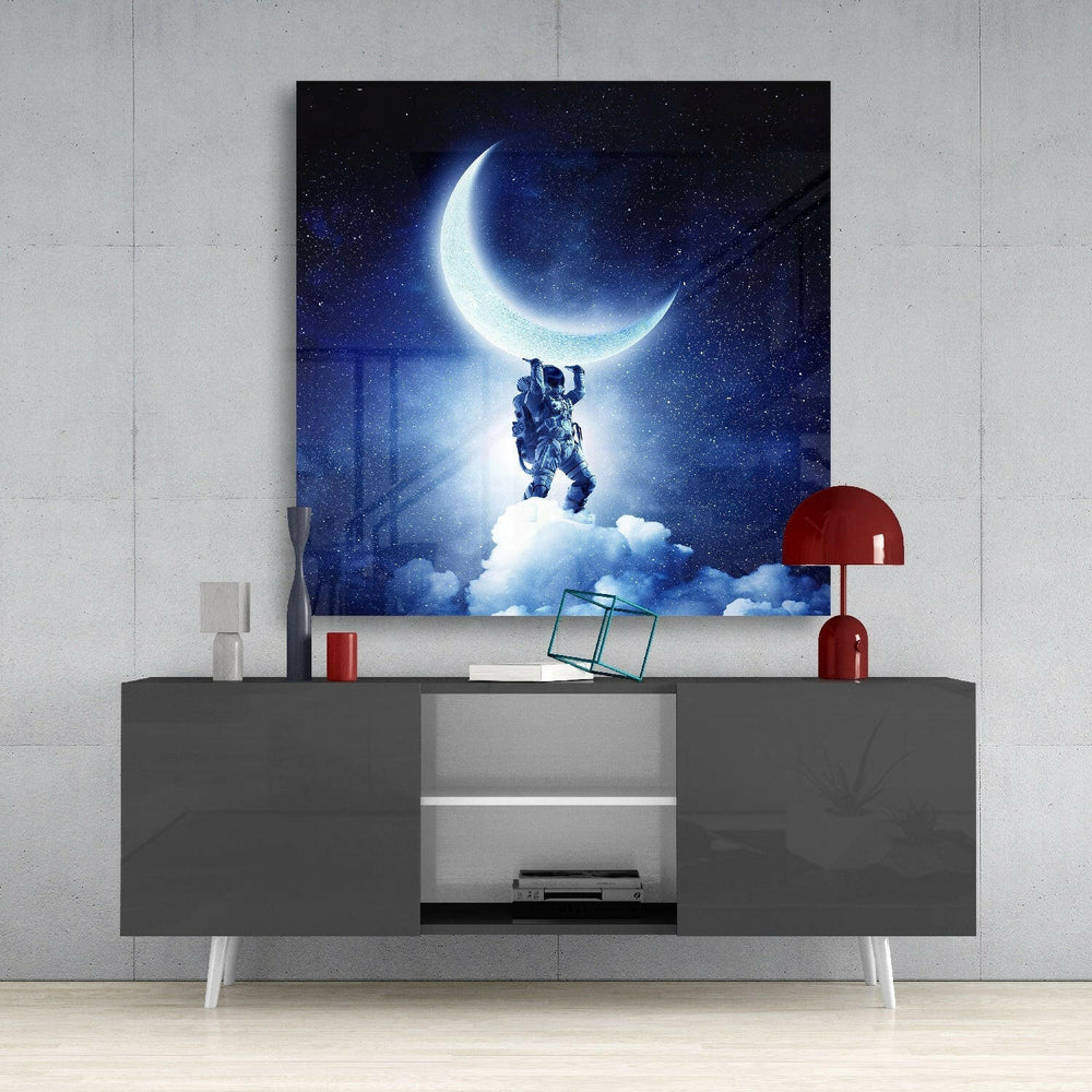 Moon Bearer Glass Wall Art.