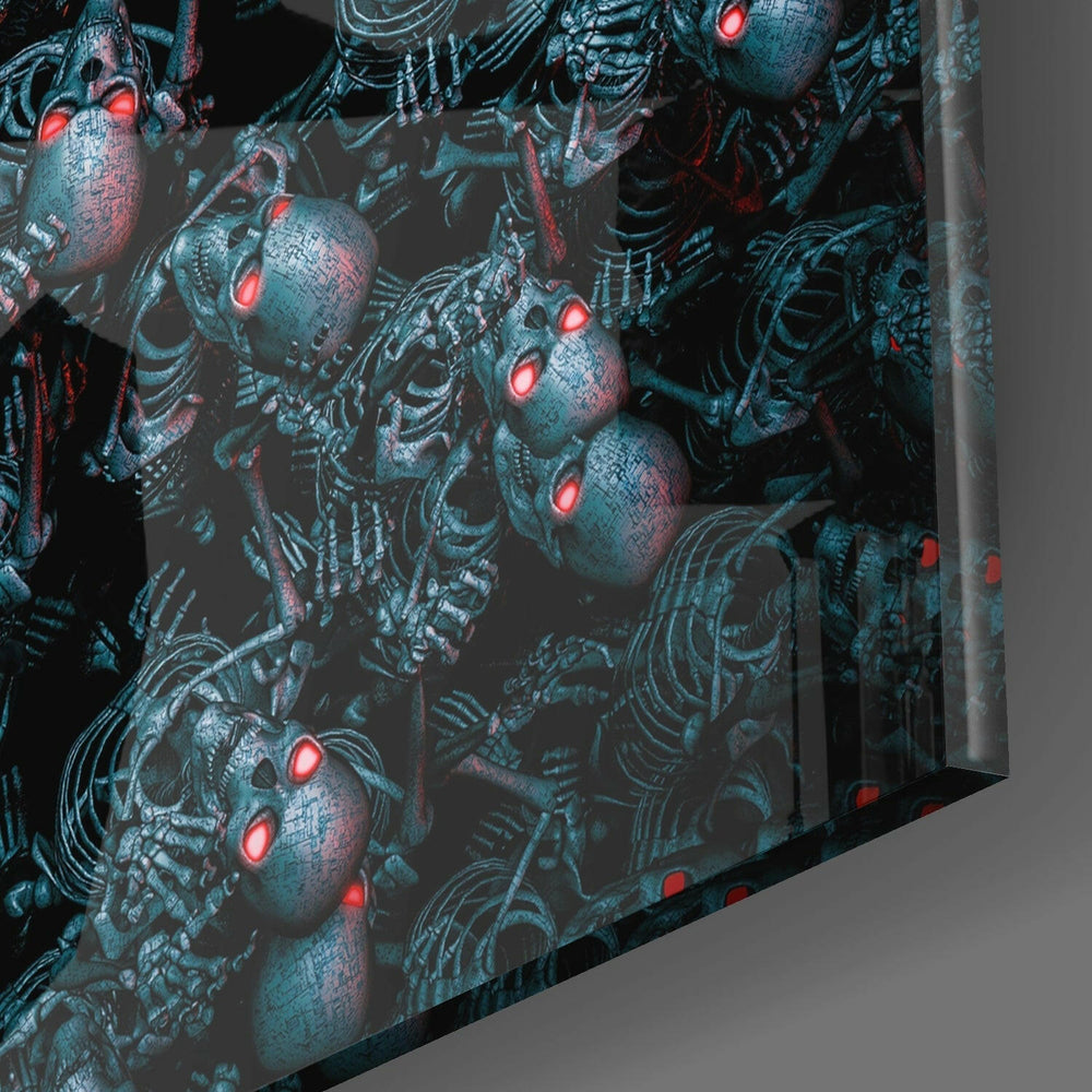 Android Cemetery Glass Wall Art.