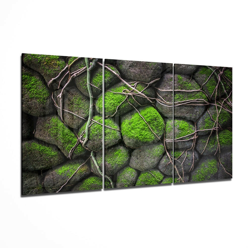Mossy Stones Mega Glass Wall Art.