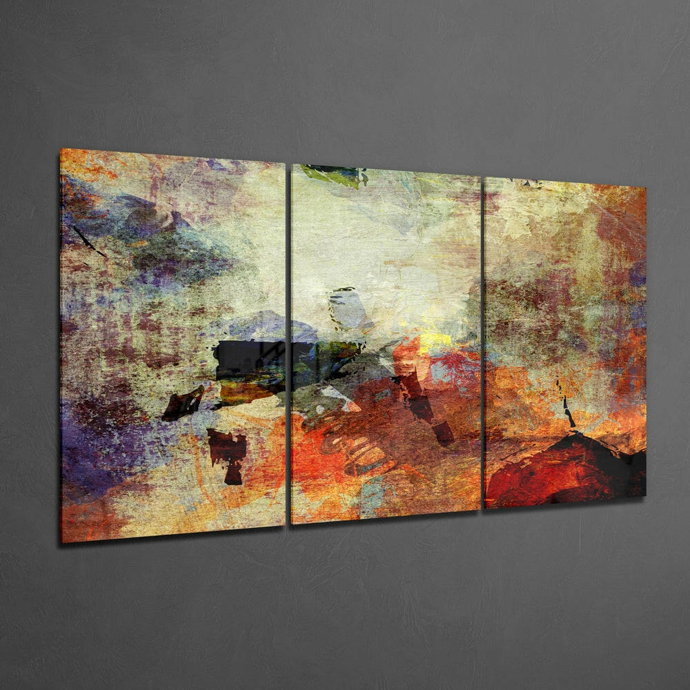 Abstract Colors Mega Glass Wall Art.