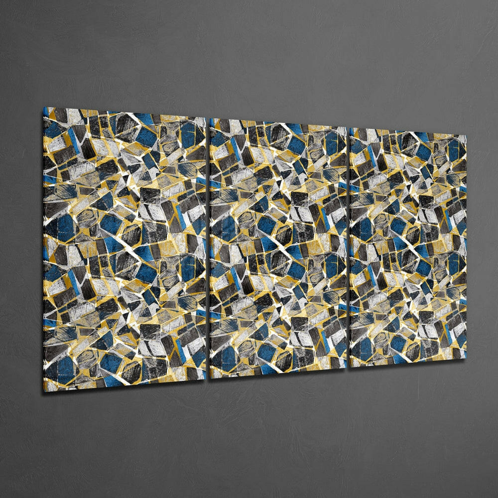 Colored Shapes Glass Wall Art.