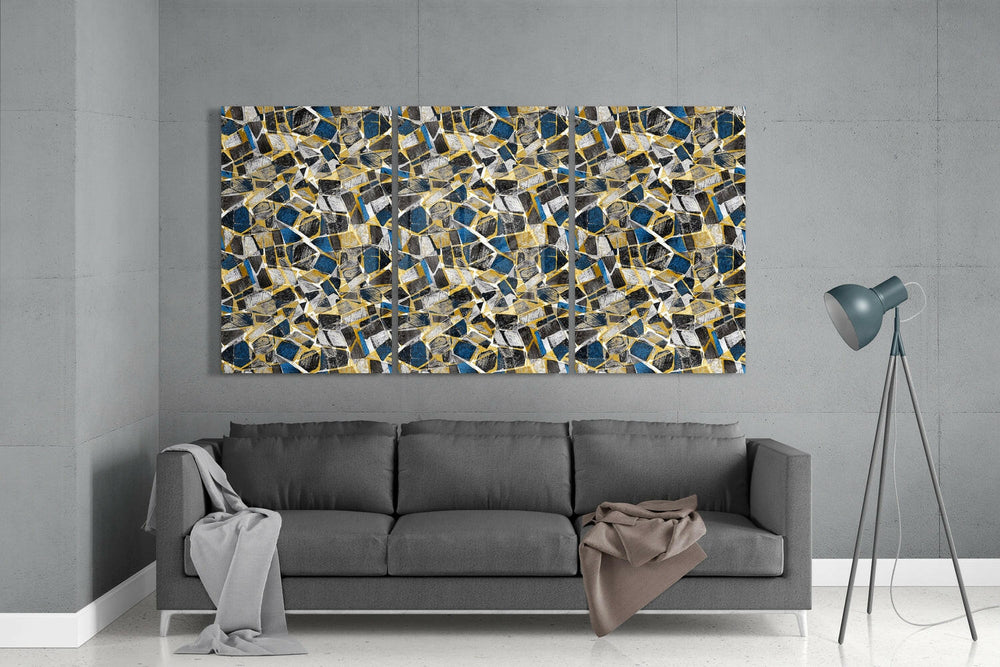 Colored Shapes Glass Wall Art.