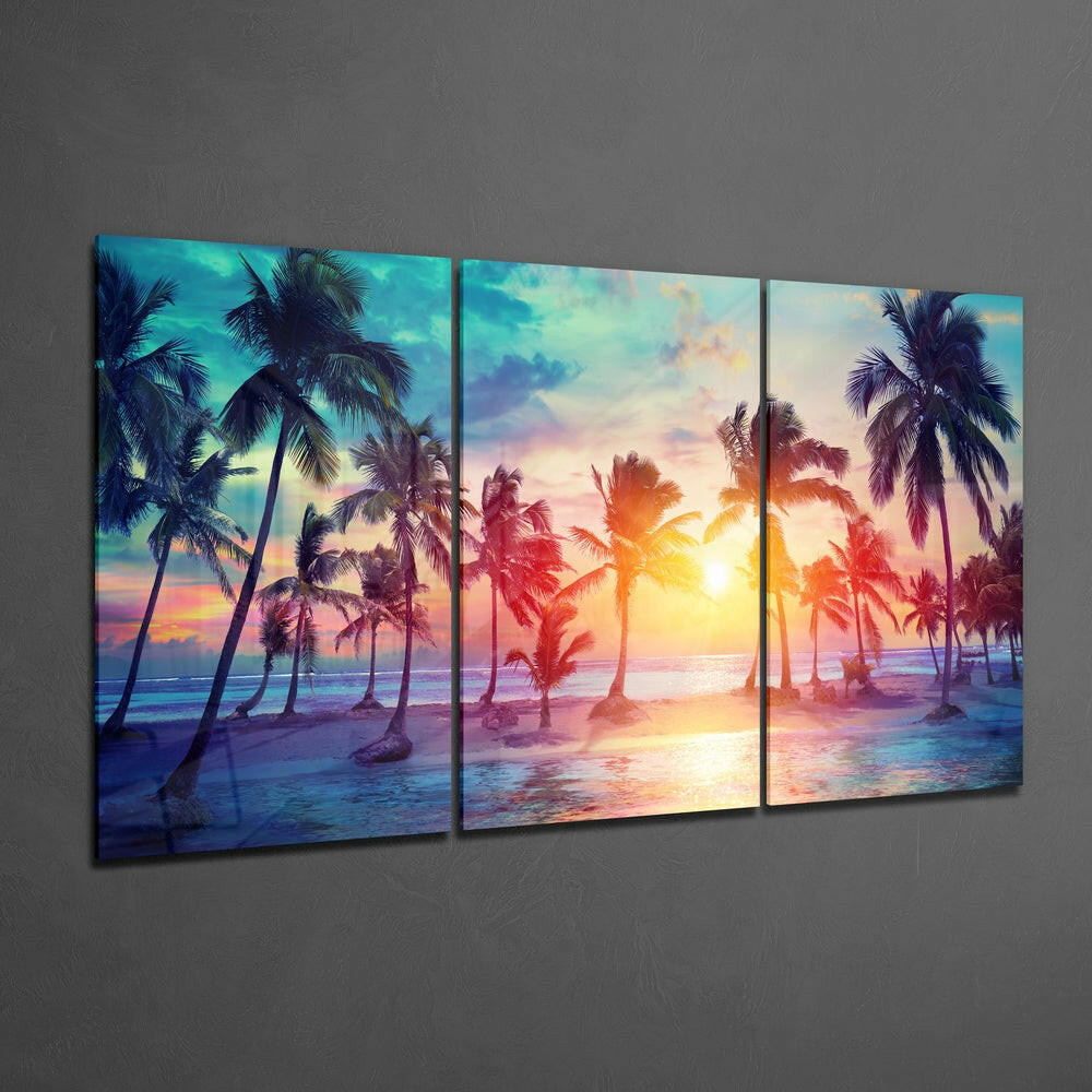 Palm Glass Wall Art.