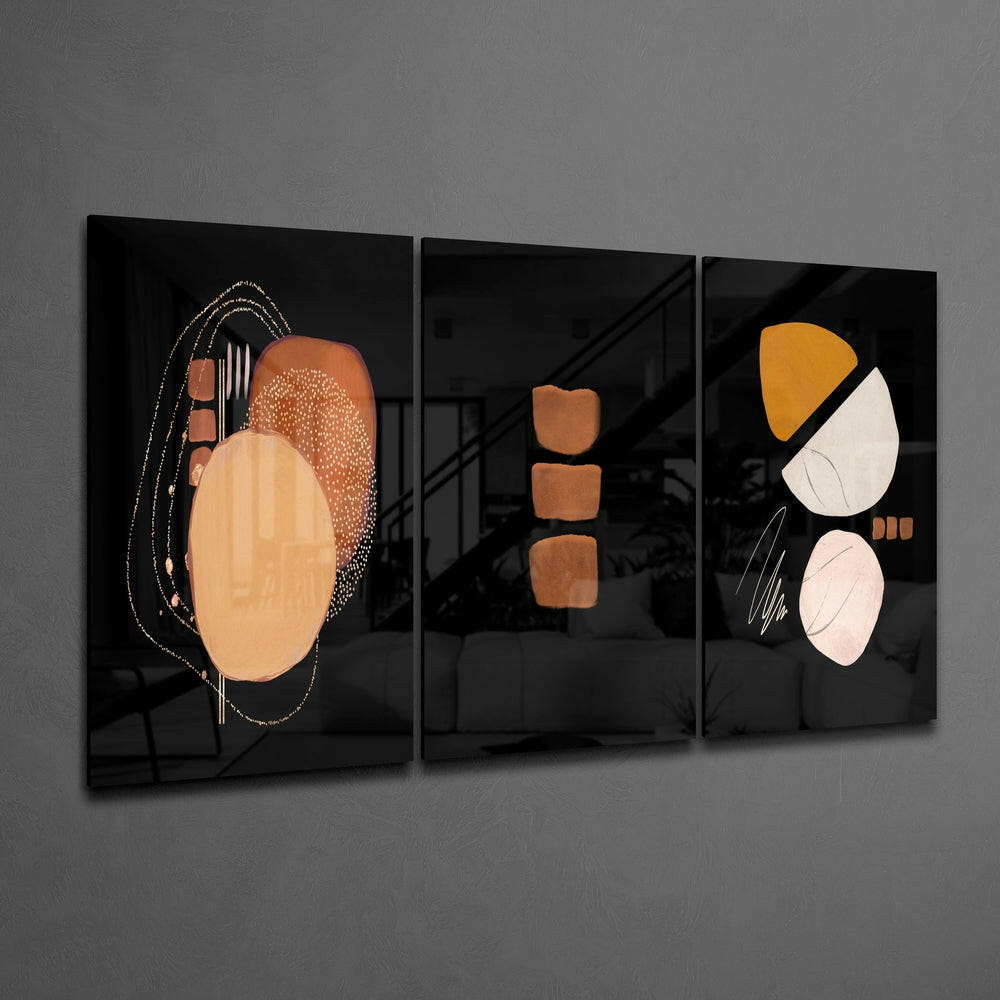 Abstract Shapes Mega Glass Wall Art.