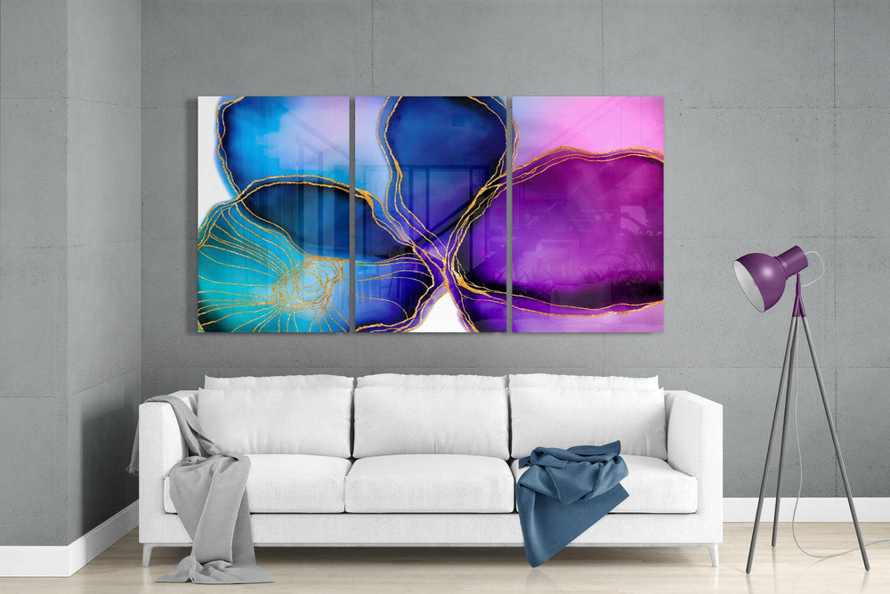 Abstract Shapes 5 Glass Wall Arts.