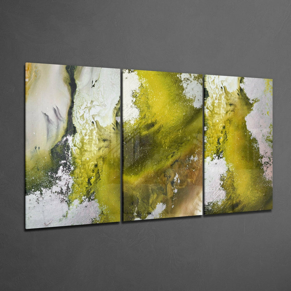 Abstract Green Mega Glass Wall Art.