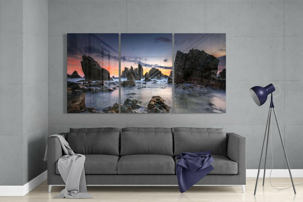 Cliffs Glass Wall Art.