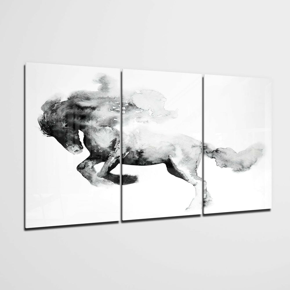 Horse Glass Wall Art.