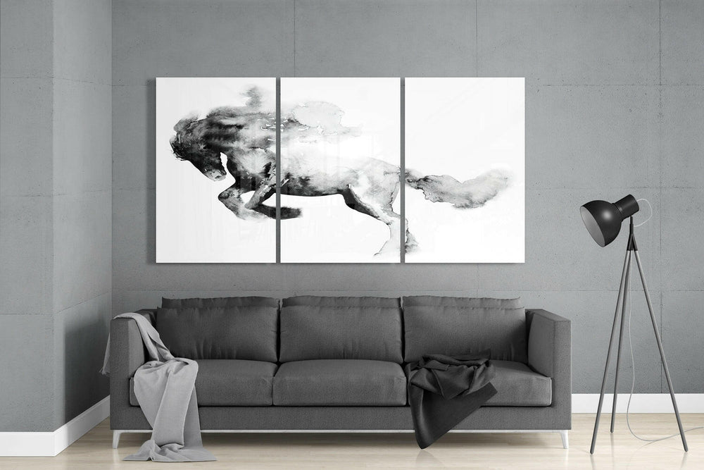 Horse Glass Wall Art.