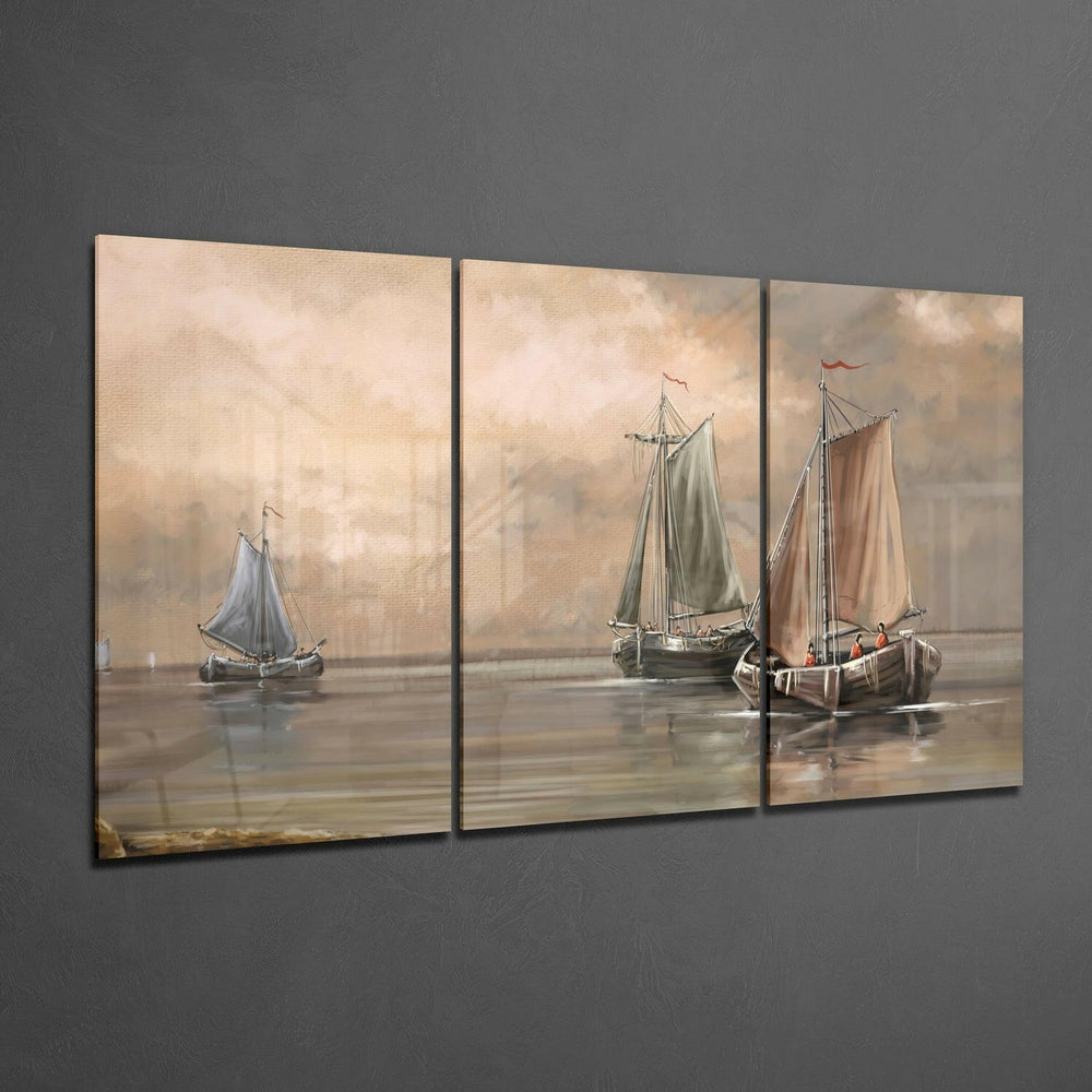Ships Glass Wall Art.