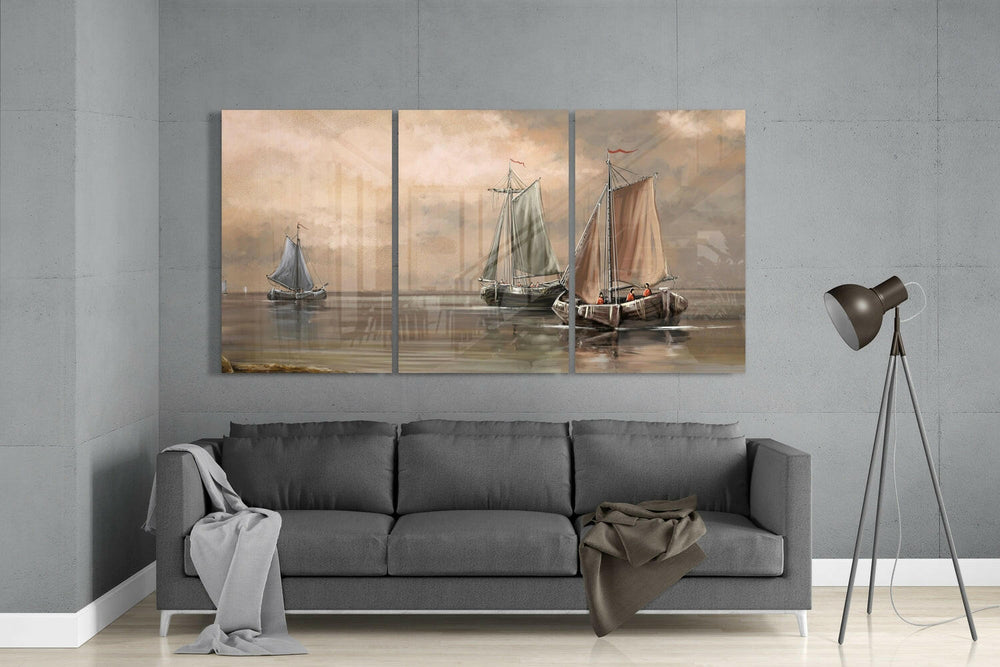 Ships Glass Wall Art.