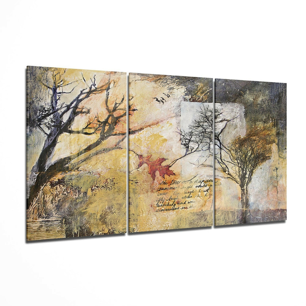Autumn Trees Glass Wall Art.