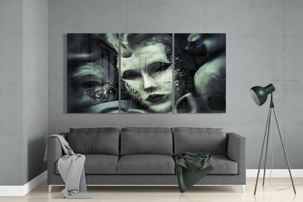 Mask Glass Wall Art.