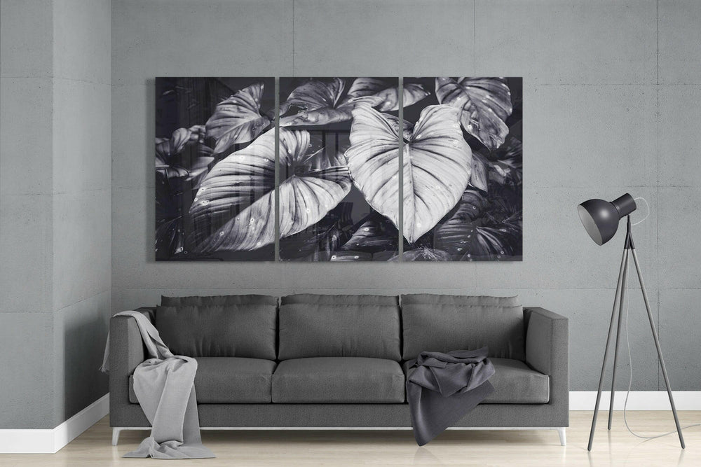 Leaves Glass Wall Art.