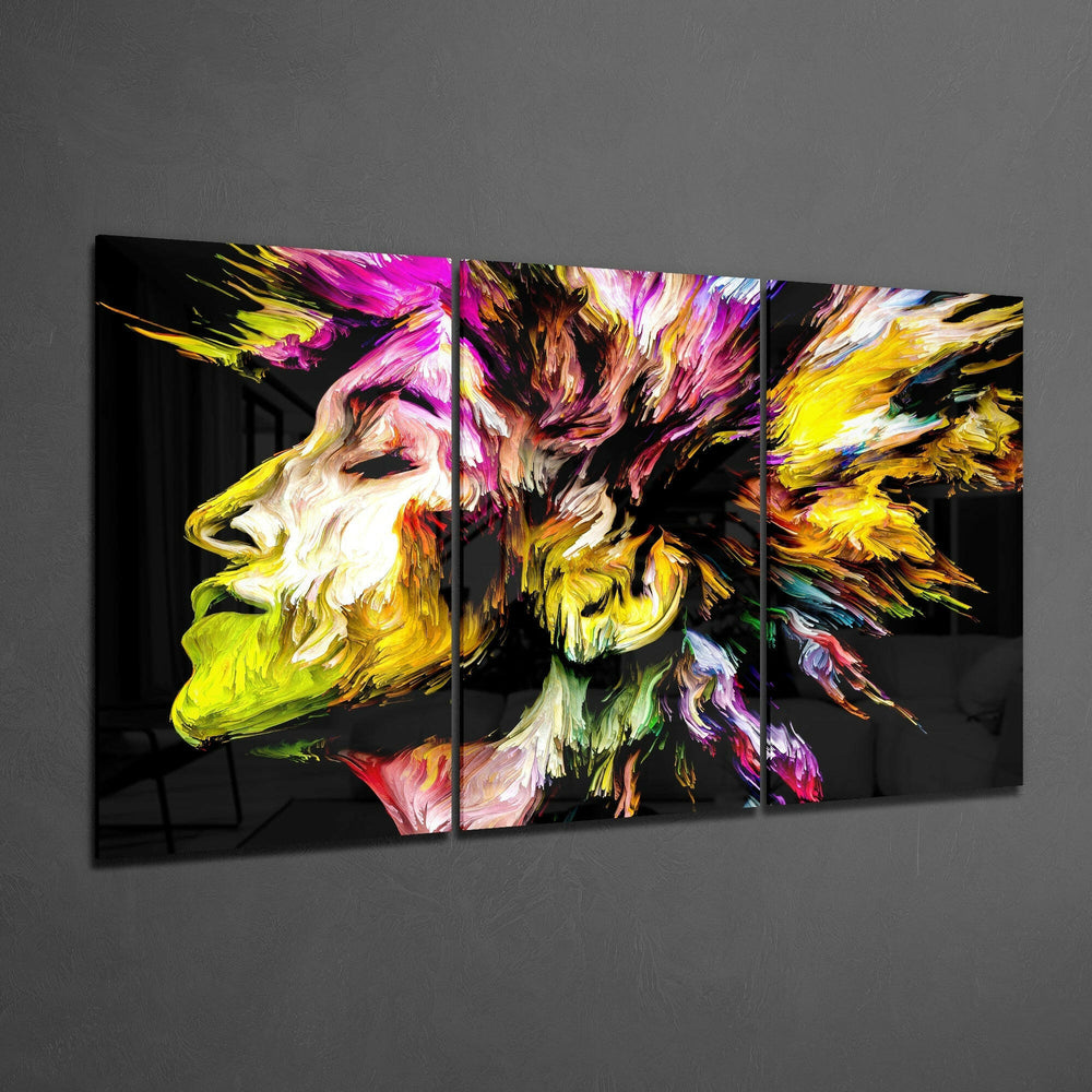 Colorful Peace Glass Art.