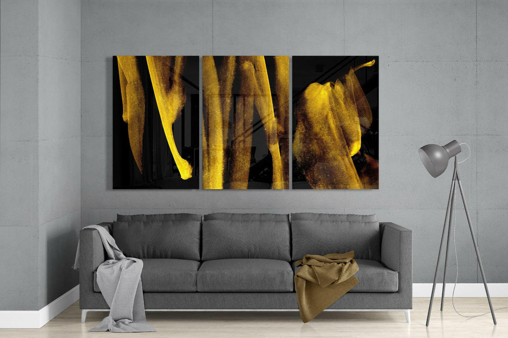Yellow Touch Glass Art.