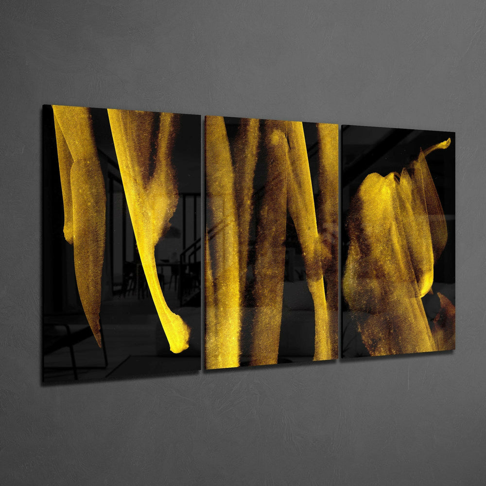 Yellow Touch Glass Art.
