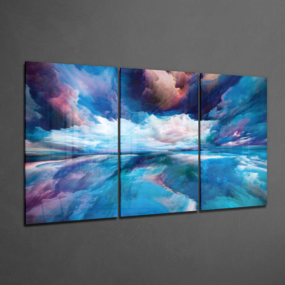 Blue Depth Glass Art.