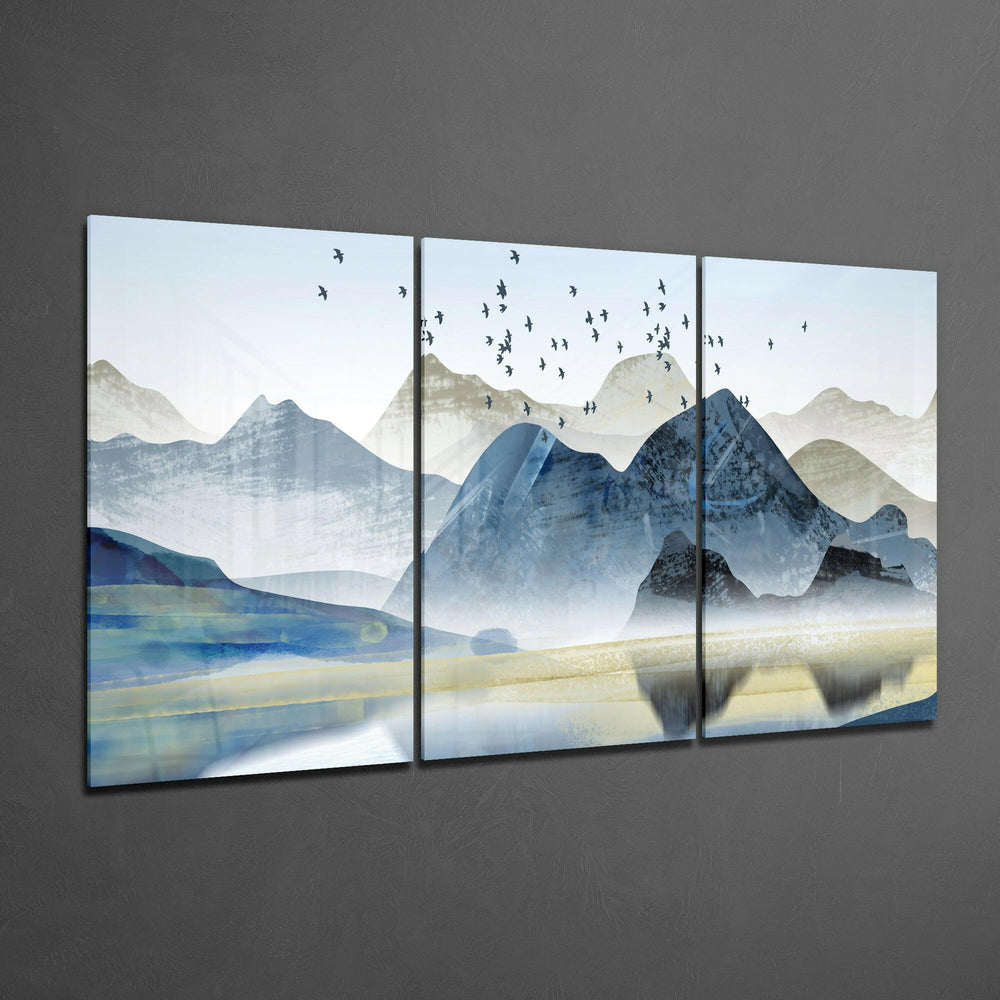 Mountains Glass Art.