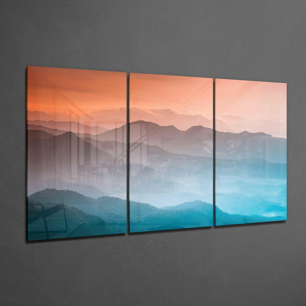 Mountains Glass Art.