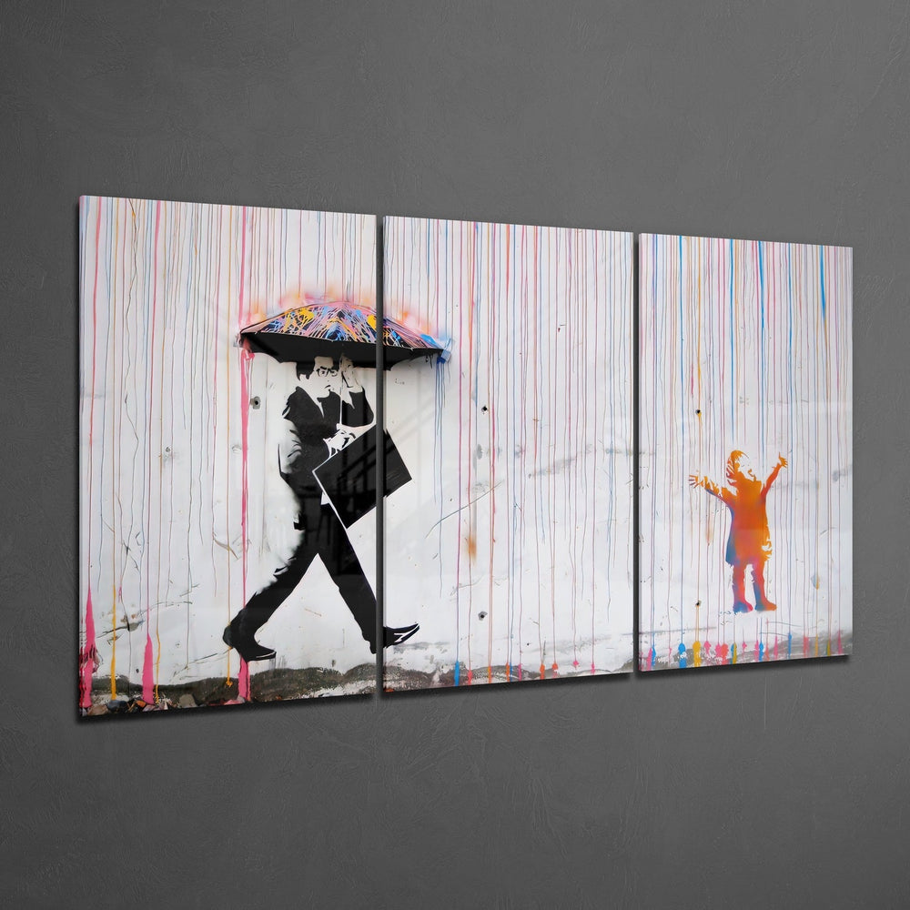 Color of Rain Mega Glass Wall Art.