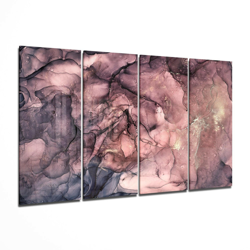 Marble 4 Pieces Mega Glass Wall Art (59"x36") | Insigne Art Design.