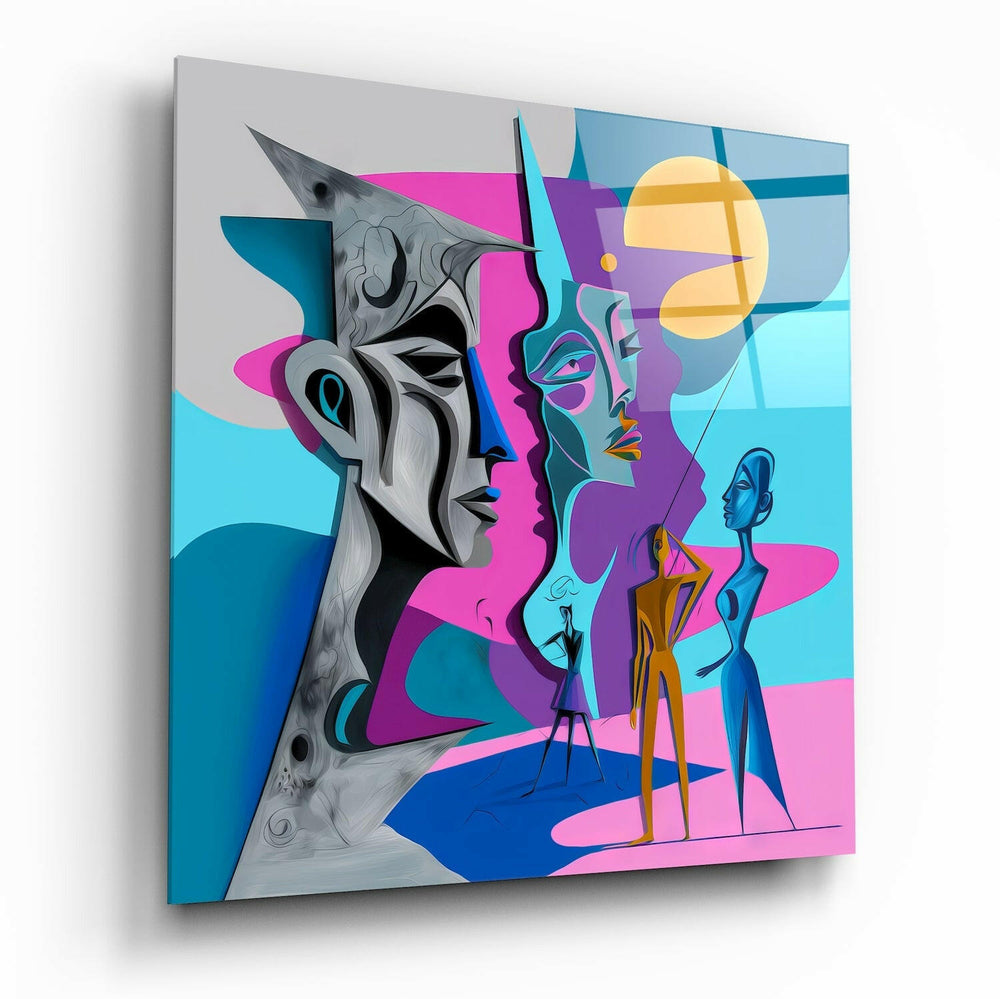 Picasso's Mind Glass Wall Art || Designer Collection | Insigne Art Design.