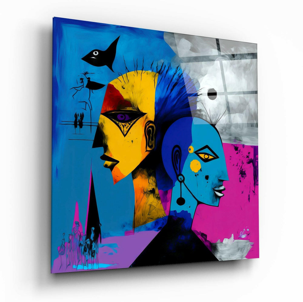 Picasso's Mind Glass Wall Art || Designers Collection | Insigne Art Design.