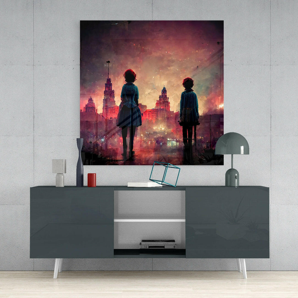 The City was Sad Glass Wall Art || Designer Collection.