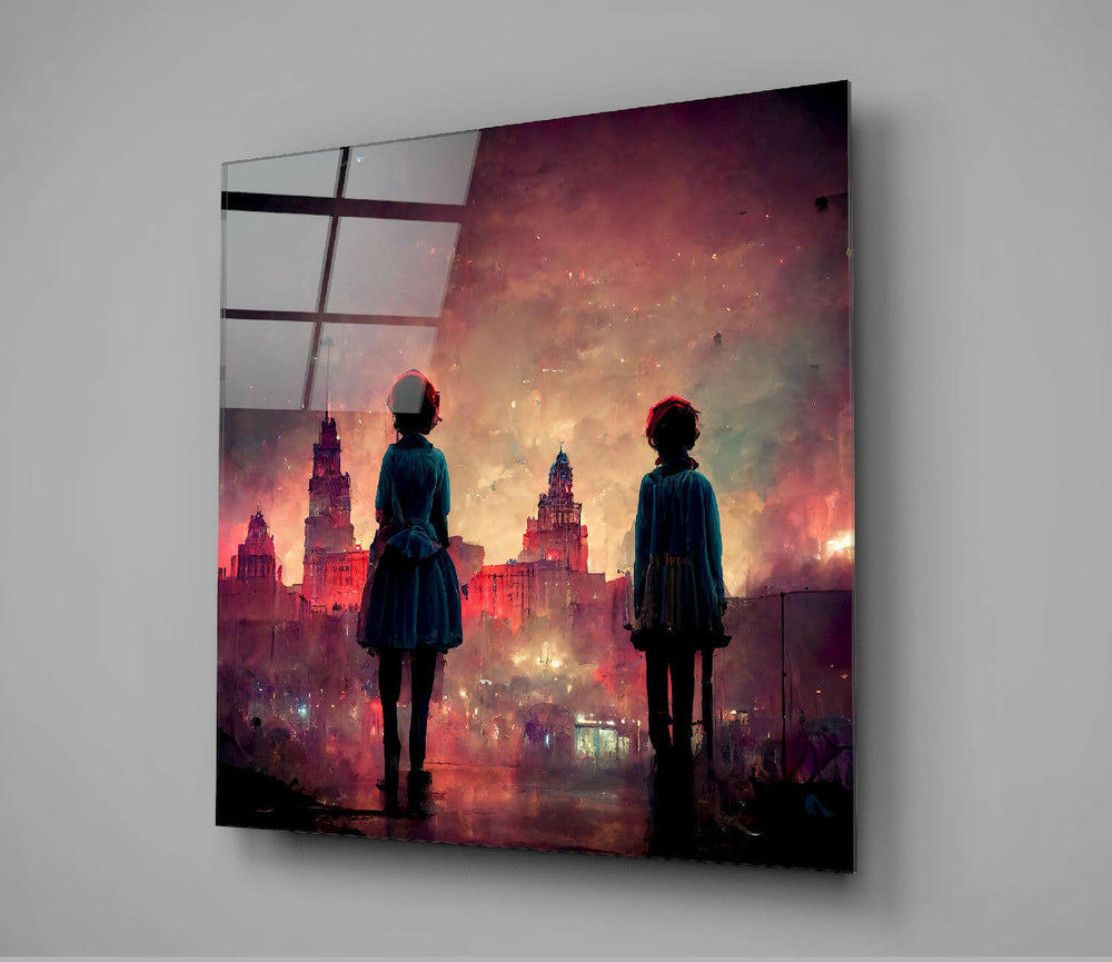 The City was Sad Glass Wall Art || Designer Collection.
